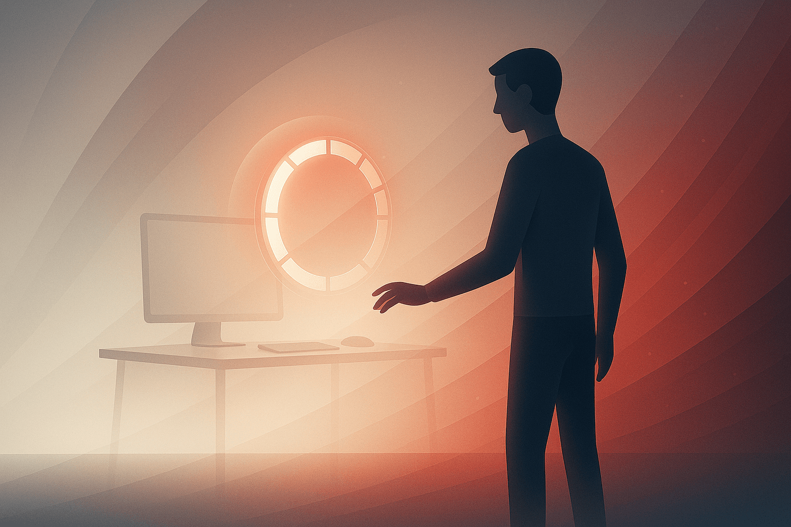 Trader watching a chart setup develop, deciding whether to execute or wait for confirmation